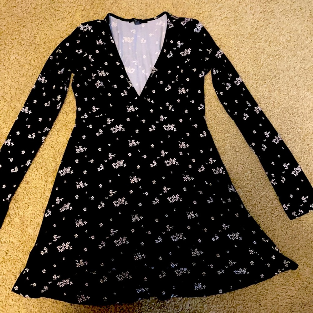 Long sleeve black dress